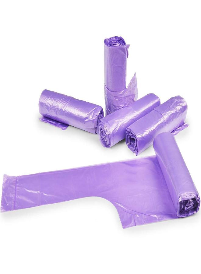 WATACHE Trash Bags, 4 Gallon Handle-Tie Small Trash Waste Bag, Little Garbage Bags for Bathroom, Kitchen, Picnic, Office, Bedroom, 5 Pack/100 Counts,Purple - Image 1