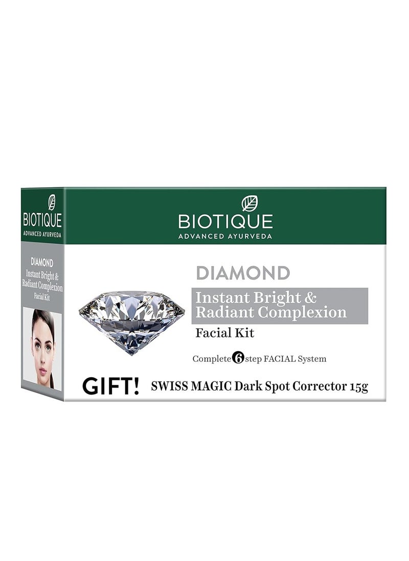 Biotique Biotique Diamond Instant Bright & Radiant Complexion Facial Kit, 65g  - Image 1