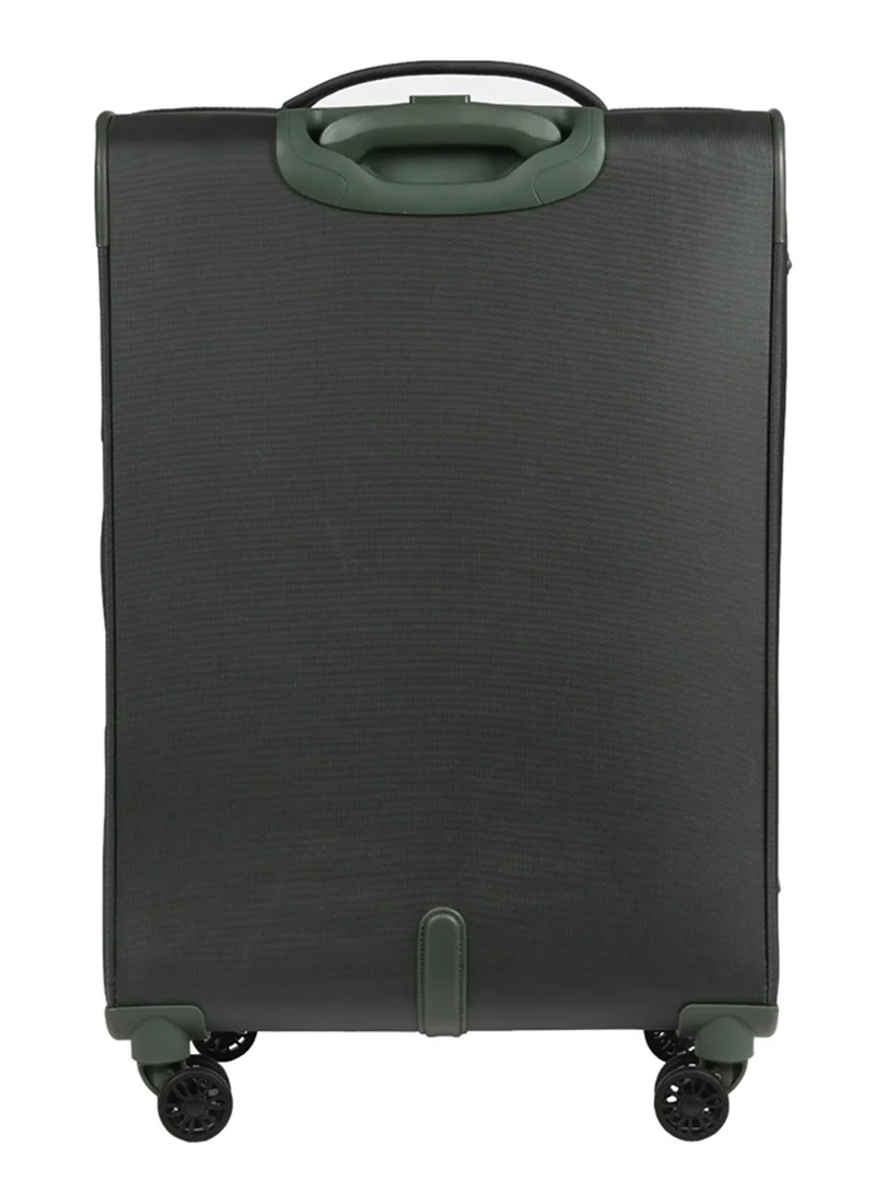 AMERICAN TOURISTER  Majoris + Suitcase, Check-In Size 70 cm / 26 inch, 4 Spinner Wheels, Soft Top, 100% Polyester, Balsam Green|TSA Combination Lock|Expandable - 3 Years International Warranty  | Best Price UAE