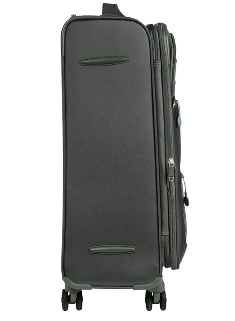 AMERICAN TOURISTER  Majoris + Suitcase, Check-In Size 70 cm / 26 inch, 4 Spinner Wheels, Soft Top, 100% Polyester, Balsam Green|TSA Combination Lock|Expandable - 3 Years International Warranty  | Best Price UAE