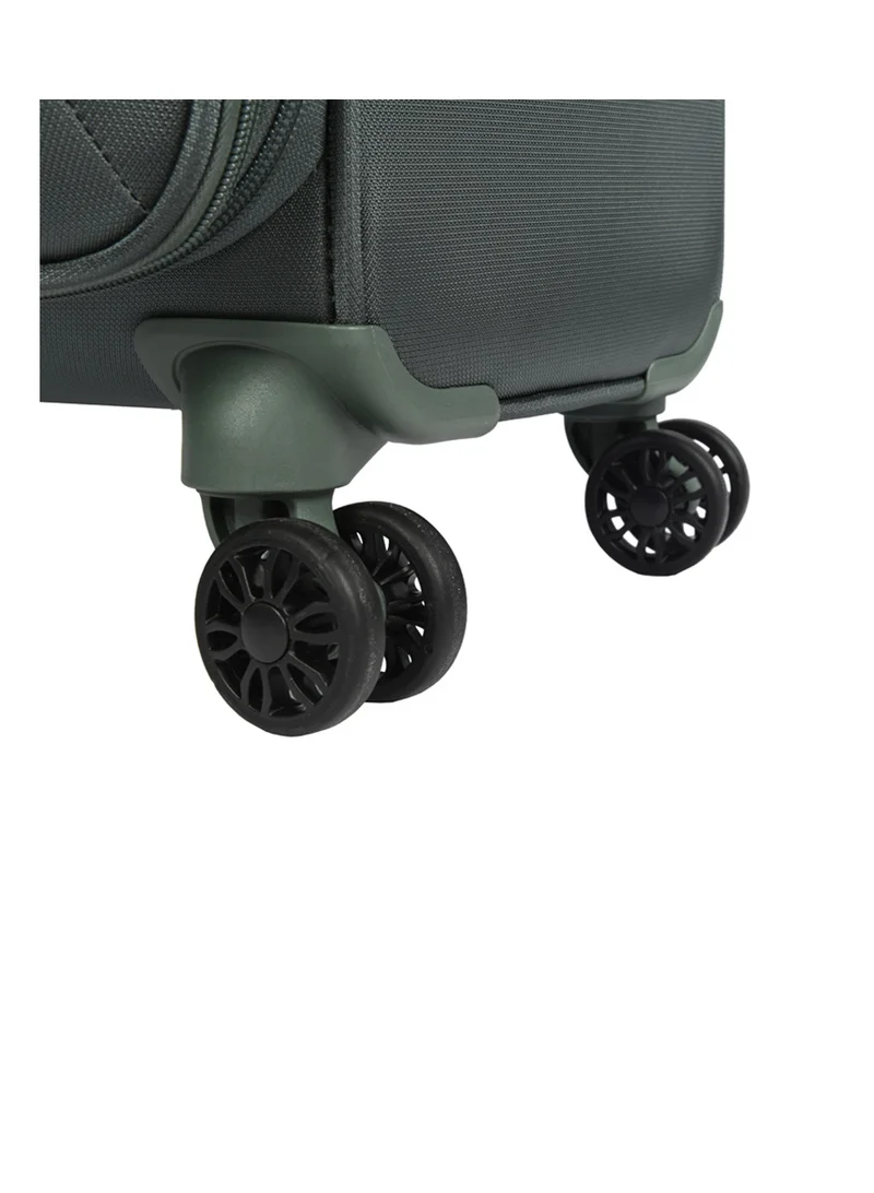 AMERICAN TOURISTER  Majoris + Suitcase, Check-In Size 70 cm / 26 inch, 4 Spinner Wheels, Soft Top, 100% Polyester, Balsam Green|TSA Combination Lock|Expandable - 3 Years International Warranty  | Best Price UAE