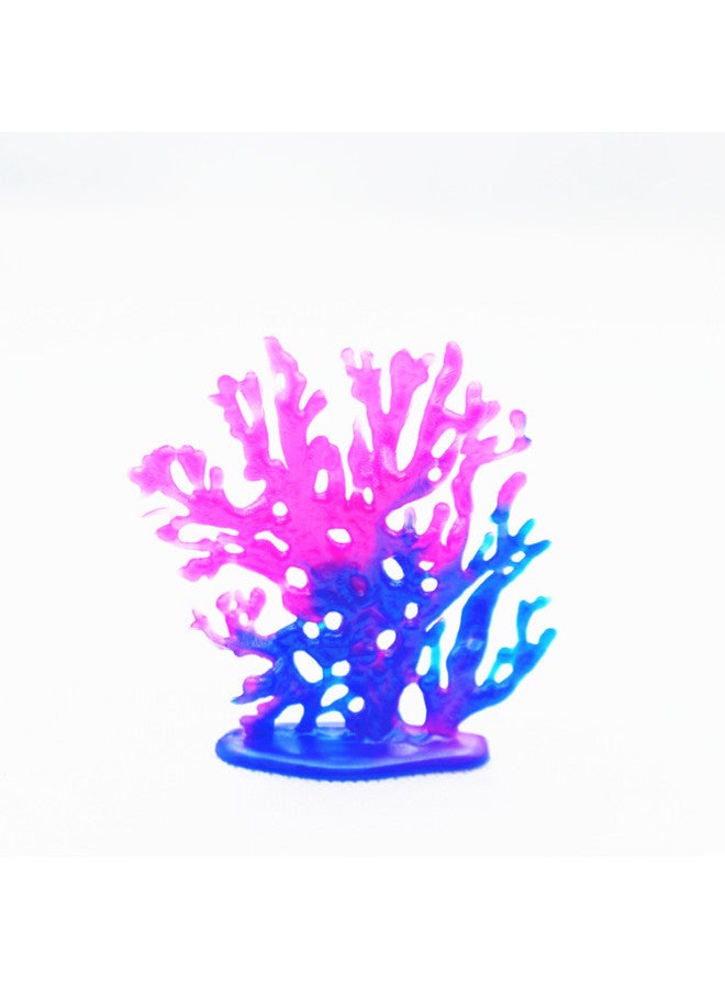 Artificial Submarine Coral Model Toy Fish Tank Decoration Marine Animal Matching Micro Landscape Landscape Decoration-Color:Red And Blue Gradient 8CM High - Image 1