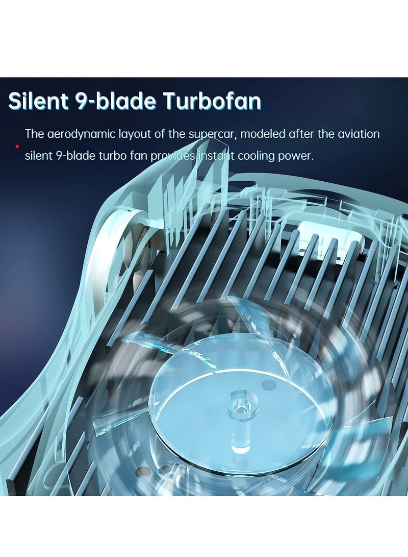 Captaintech Phone Cooler with Fan for Cell, Semiconductor Cell Phone Radiator with Colorful LED Light. For iPhone for Samsung Android. for Mobile Gaming, Video Streaming Car Driving Outdoor - Image 4