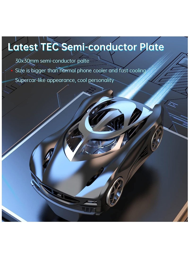 Captaintech Phone Cooler with Fan for Cell, Semiconductor Cell Phone Radiator with Colorful LED Light. For iPhone for Samsung Android. for Mobile Gaming, Video Streaming Car Driving Outdoor - Image 2