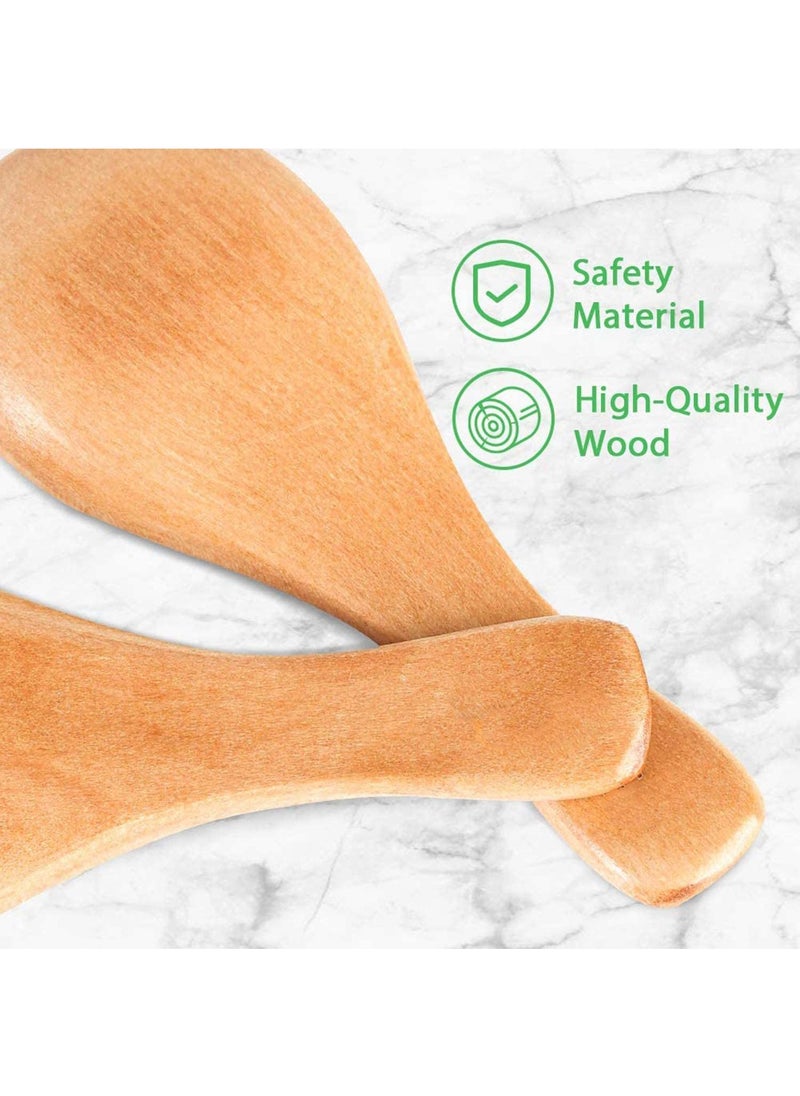Arabest Small Wooden Teaspoon, Wooden Teaspoon Small Wooden Teaspoon Salt Spoon Honey Coffee Tea Sugar Salt Small Wooden Spoon Everyday Wooden Spoon Light Brown (10 Pcs 3 Inch)  - Image 5