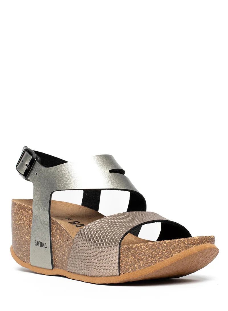 BAYTON Ibiza Strappy Mid Heel Wedges