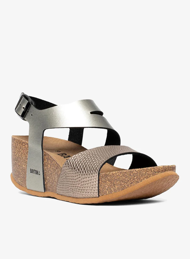 BAYTON Ibiza Strappy Mid Heel Wedges