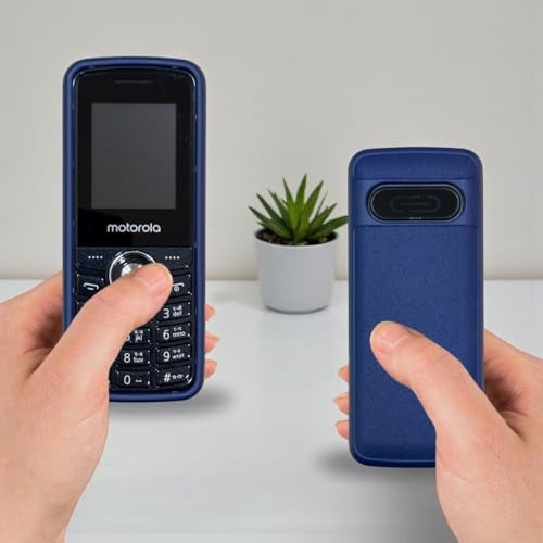 ZAOMA Premium Back Cover Case TPU Compatible for Motorola A200 Dual SIM Keypad Mobile Feature Phone Rugged Case - Blue - Image 5