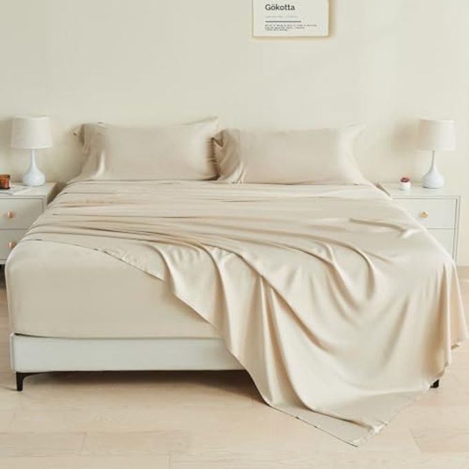 FULL SIZE BED SHEETSSOFT COOLING BREATHABLE SHEETS15 DEEP POCKET FULL SIZE SHEETS WITH ELASTIC CORNER STRAPS MOISTURE WICKINGDOUBLE STITCHING