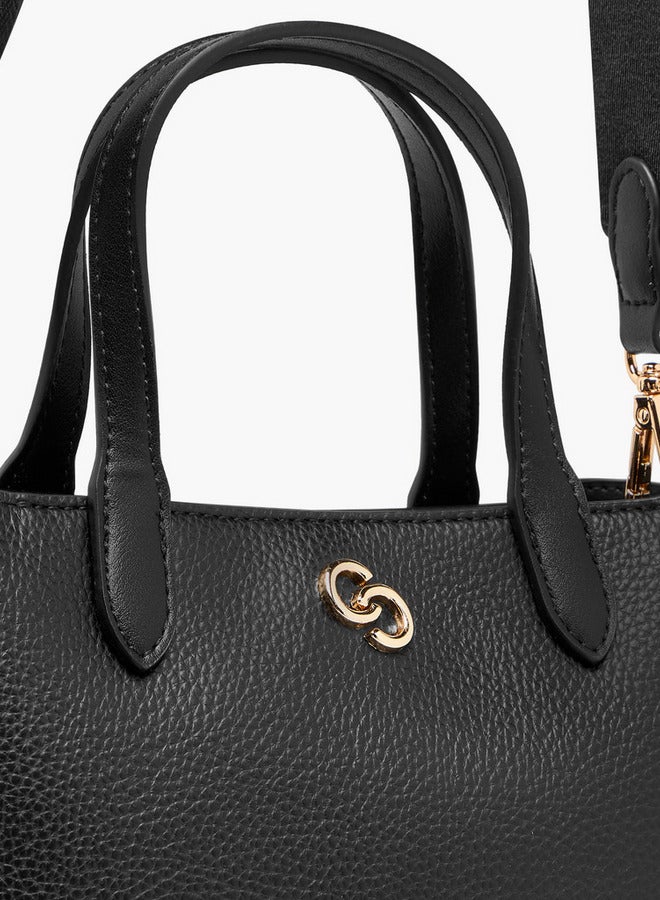 سيليست حقيبة توت بنقوش مع حزام قابل للفصل وإغلاق بأزرار - Image 5