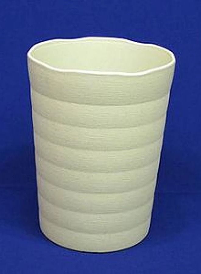 Daiso Modern Artificial Flower Pot White 15.4x20.1centimeter