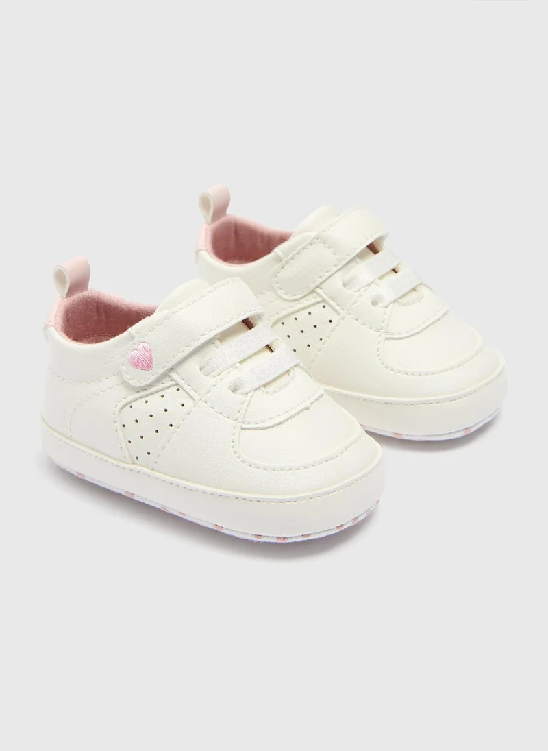 Matalan Baby White Retro Trainers
