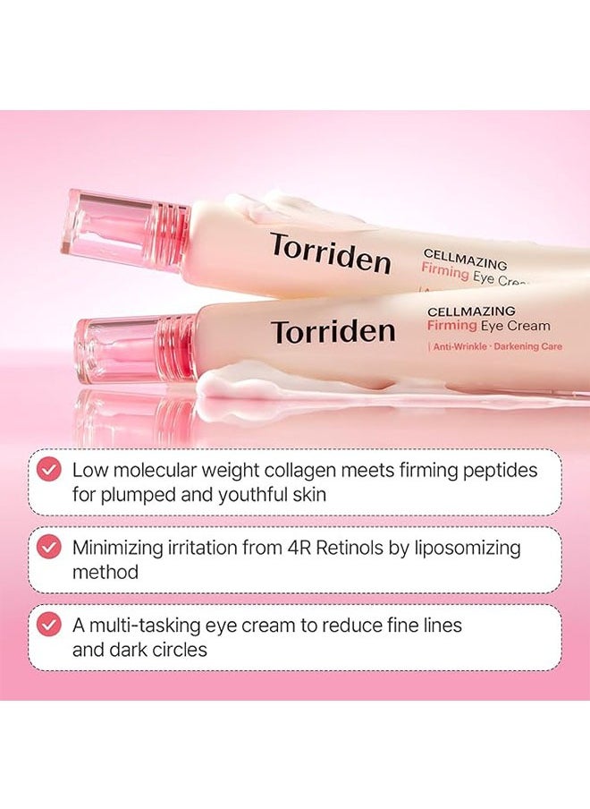 Torriden - Cellmazing Firming Eye Cream 30ml, Anti Wrinkle, Darkening and Dark Circles Care, Collagen Firming Eye Cream - Image 1