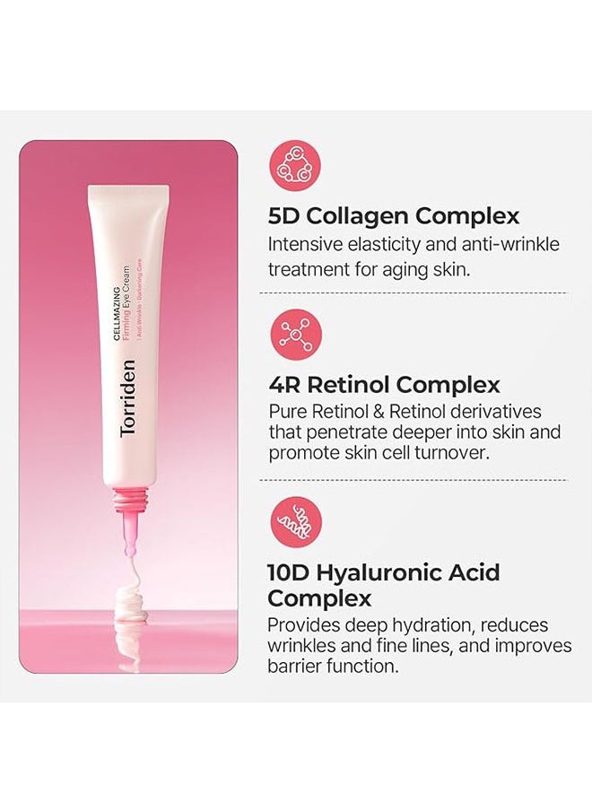 Torriden - Cellmazing Firming Eye Cream 30ml, Anti Wrinkle, Darkening and Dark Circles Care, Collagen Firming Eye Cream - Image 1