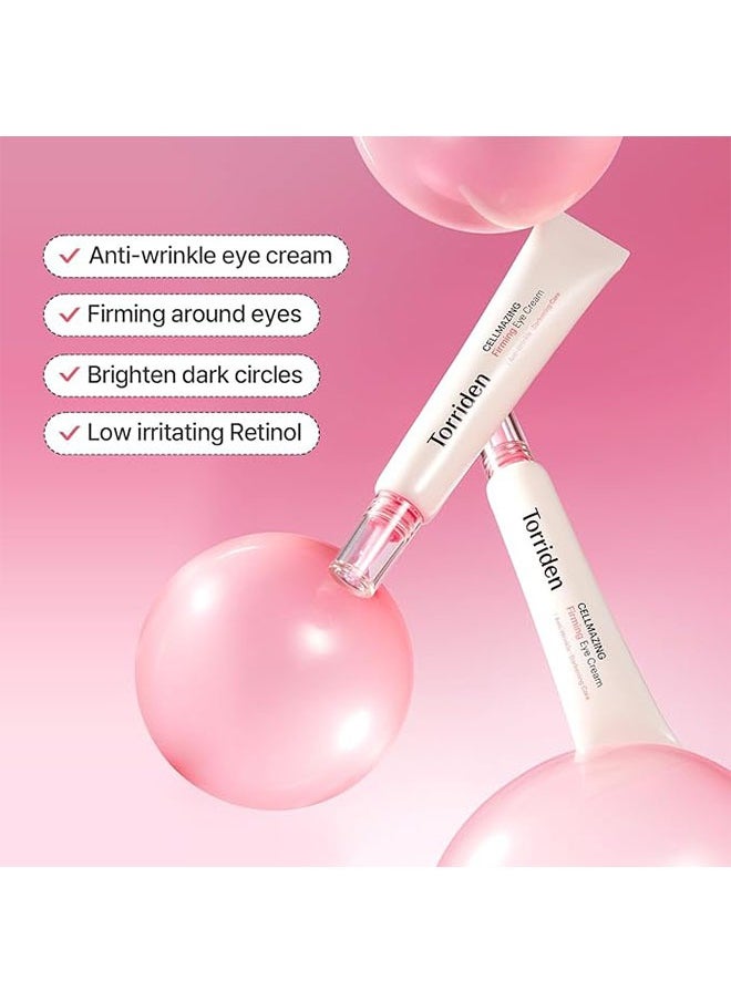Torriden - Cellmazing Firming Eye Cream 30ml, Anti Wrinkle, Darkening and Dark Circles Care, Collagen Firming Eye Cream - Image 1
