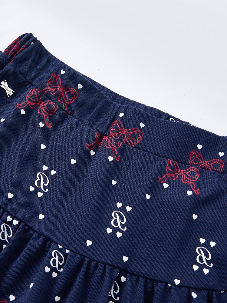 بالابالا تنورة قصيرة بطبعات كاملة وخصر مطاطي للبنات - Image 3