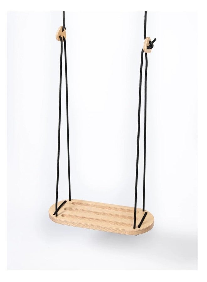 Vibevessel Premium Wooden Swing Seat for Adults & Kids | Indoor & Outdoor Use | Strong Rope | Natural Finish | Hanging Jhula for Balcony/Garden Accessory Suitable Weight 35 kg and Age 2 to 12 Years - Image 1