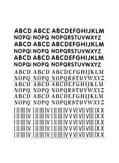 Dopetattoo Numeral & Letter Temporary Tattoos Set, Realistic Fake Tattoo Stickers for Body Art, Water Transfer Numerals & Alphabet Decals for Laptop, Car, Skateboard Decor, Halloween Cosplay 