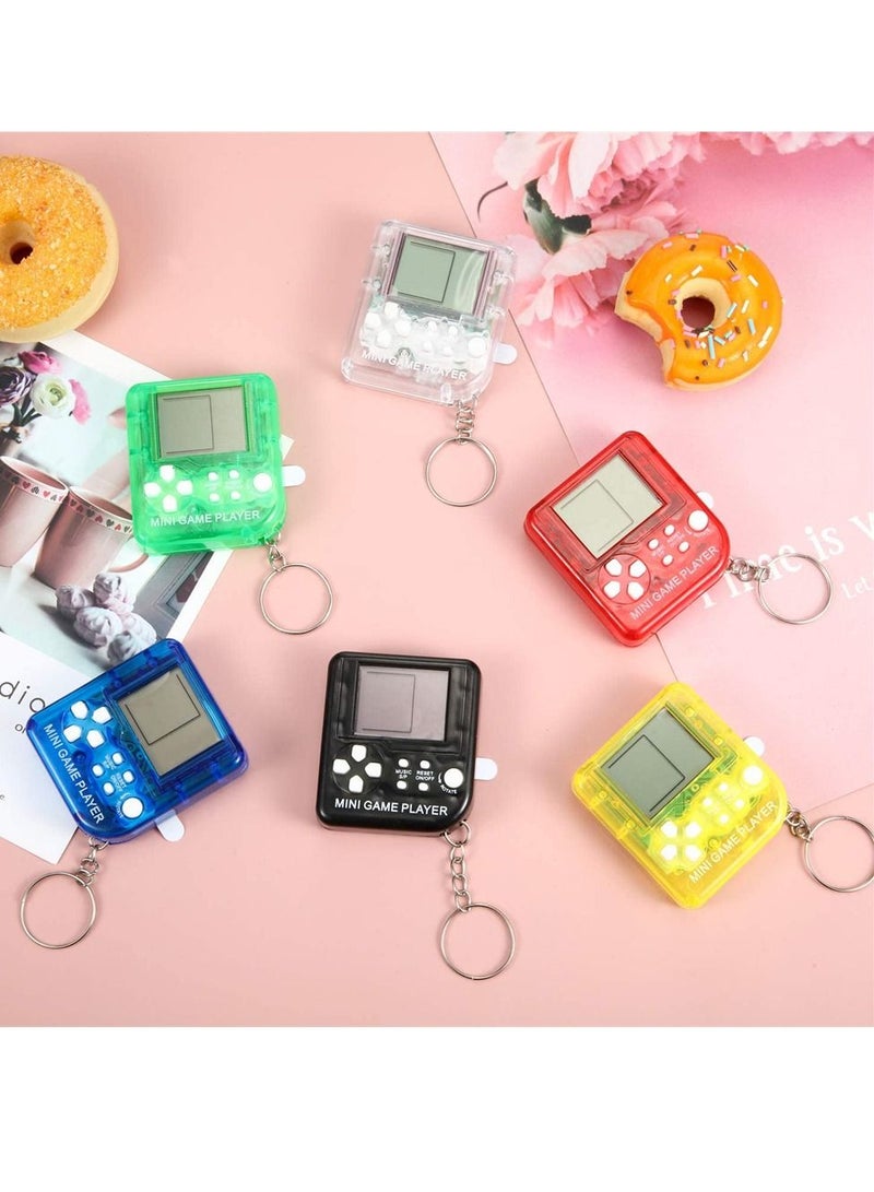 Excefore 6 Pieces Brick Game Console Keychain Mini Brick Game Toy Keychain Classical Portable Game Console With Hanging Chain Birthday Party Favor  - Image 4