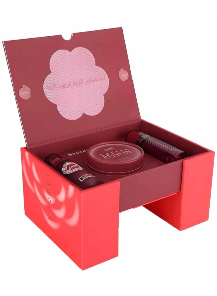 Gissah Secret Blossom Gift Set for Women – Eau de Parfum + Body Mist + Scented Body Powder – Luxury Floral Sweet Fragrance Set - Image 5