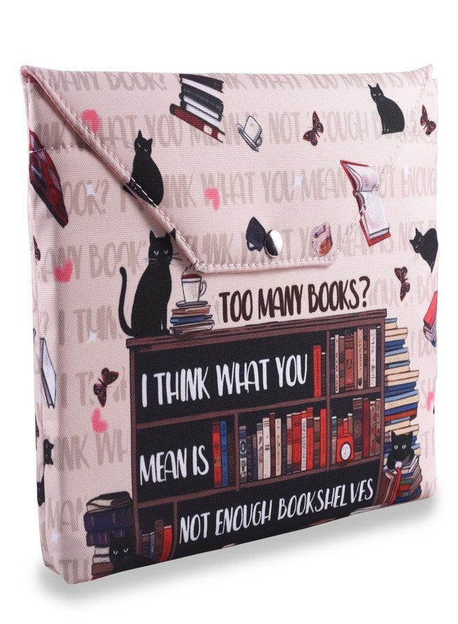 LParkin Book Cover with Zipper and Front Pocket, Book Cover Fabric for Book Lovers, 11 x 9 Inch, Waterproof Book Cover - Image 1