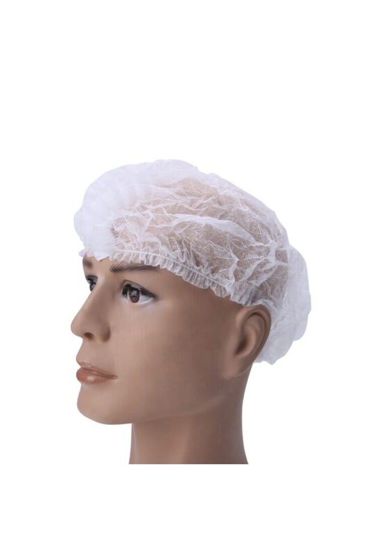 Lavish 100Pcs Non-Woven Fabric Disposable Shower Caps Hair Nets Beauty Salon Spa Head Cover Hats - Image 1