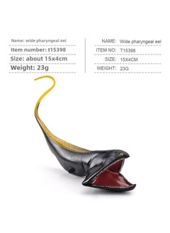 Simulation Whale Shark Tiger Shark Marine Biological Model Deep Sea Prehistoric Ancient Deng's Fish Trilobite Animal Model-Color:T15398 Broad Swallow Eel 23g