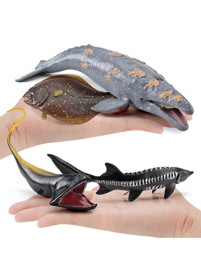 Generic - Simulation Whale Shark Tiger Shark Marine Biological Model Deep Sea Prehistoric Ancient Deng's Fish Trilobite Animal Model-Color:T15398 Broad Swallow Eel 23g - Image 1