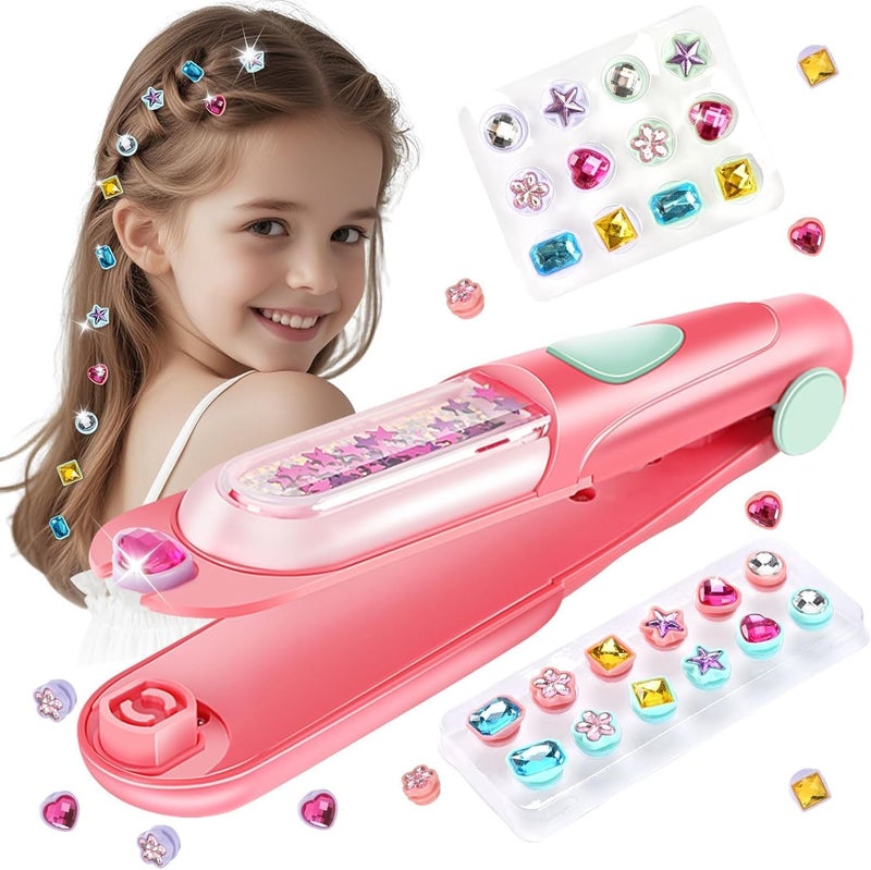 Soofam Hair Gem Stamper Kit with Reusable Shining Diamonds for Girls - Image 1