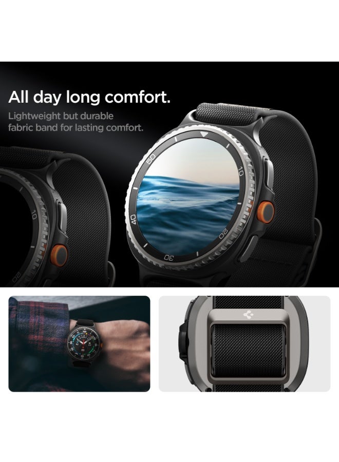 Spigen Lite Fit for Galaxy Watch 8 series Compatible with Samsung Galaxy Watch 8 Classic 46mm, Galaxy Watch8 44/40mm (2025) Nylon Solo Loop Band Strap - Black - Image 5