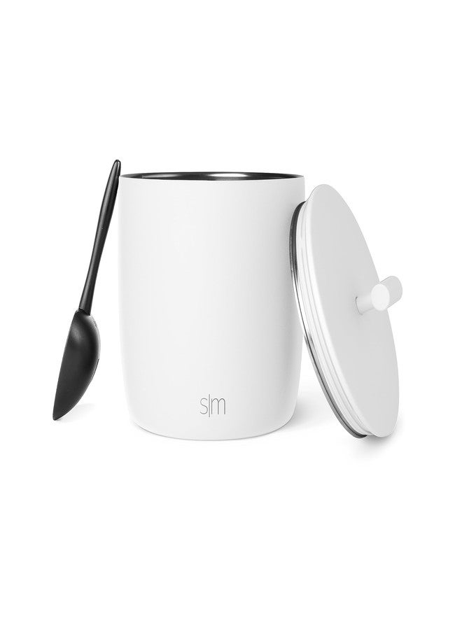 Simple Modern Vacuum Insulated Ice Bucket with Lid and Scoop | For Cocktail, Champagne, Wine, Beer, & Hosting | Stainless Steel 100oz Capacity for Large Parties | Rocks Collection | Winter White - Image 1