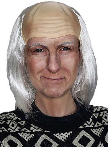 ALLAURA - Old Man Costume Albert BaldWig - White Balding Cap Wigs Franklin Albert - OldBald Riff Raff Wig Old Man Wig - Image 5