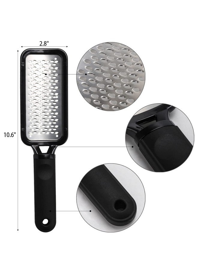 بي تي واي ام اس مجموعة مبردات القدم الضخمة المكونة من 3 قطع، مقشر للقدم ومبرد كعب مزدوج الجوانب، أدوات باديكير لإزالة الجلد الميت، مكشطة قدم من الفولاذ المقاوم للصدأ، مبشرة قدم لإزالة الجلد الميت - Image 3