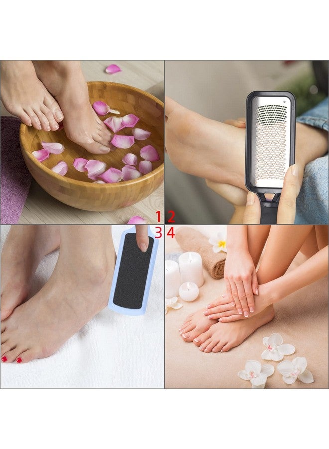 بي تي واي ام اس مجموعة مبردات القدم الضخمة المكونة من 3 قطع، مقشر للقدم ومبرد كعب مزدوج الجوانب، أدوات باديكير لإزالة الجلد الميت، مكشطة قدم من الفولاذ المقاوم للصدأ، مبشرة قدم لإزالة الجلد الميت - Image 5