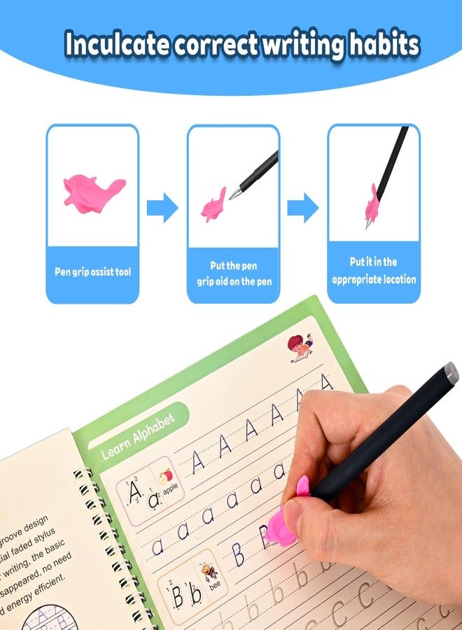 PEOCEFOY Magic Pens & Refills for Grooved Handwriting Workbooks,Disappearing Ink Pens for Handwriting Book,Magic Ink Pen for Grooved Handwriting Practice for Kids or Grooved Writing Books 3-5 - Image 4