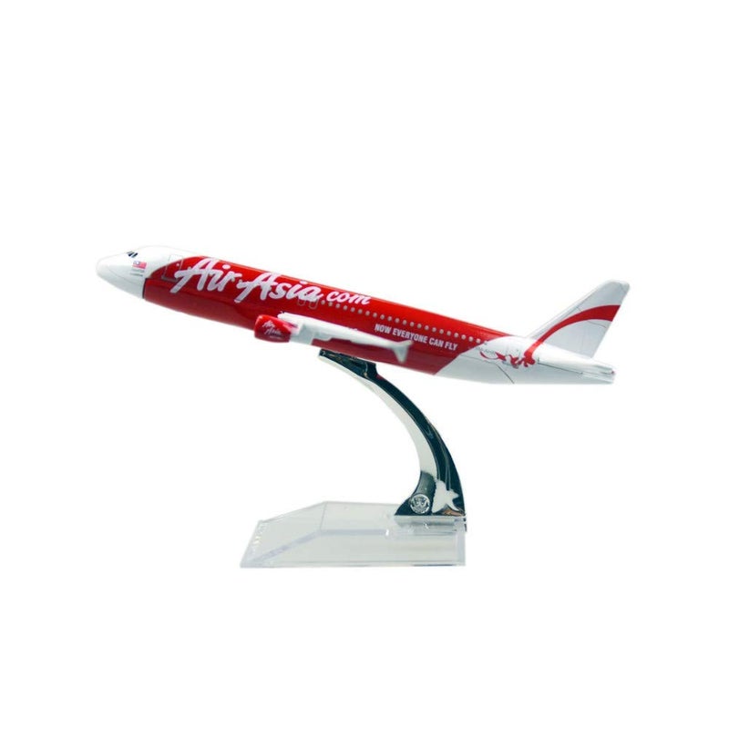 AmigozZ Diecast Aeroplane Scale Model Only For Display, Size -16 Cm-A320 (Air Asia), Multicolor - Image 1