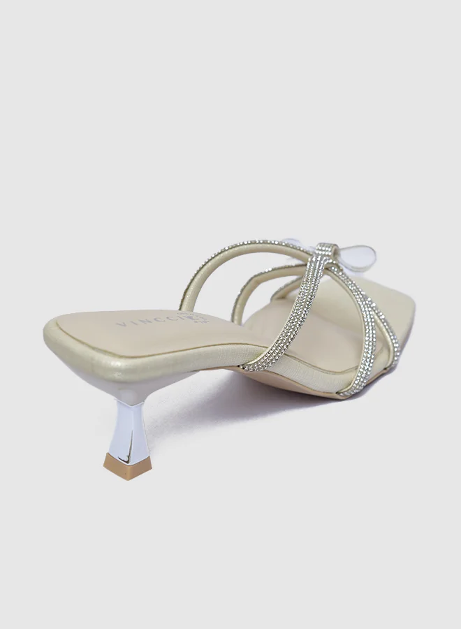 Vincci Multi Strap Mid Heel Sandals