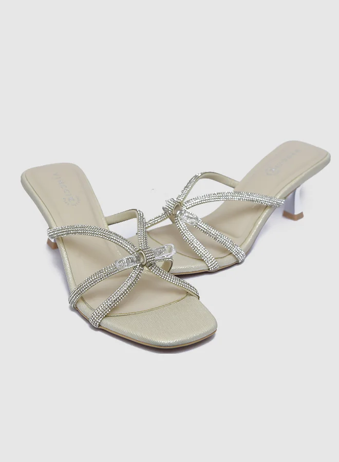 Vincci Multi Strap Mid Heel Sandals