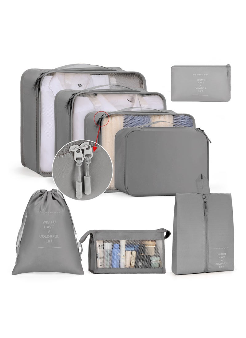 Magic Park 8Pcs Packing Cubes for Suitcases Packing Organizer Travel Packing Cubes Set Clothes Shoes Storage for Travel Accessories  - Image 1