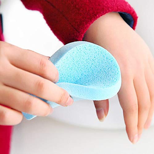 FOK Set Of 2Pcs Face Cleansing Sponge Puff Makeup Washing Pad Deep Cleansing & Exfoliating Facial Sponge - Assorted Color - Image 3