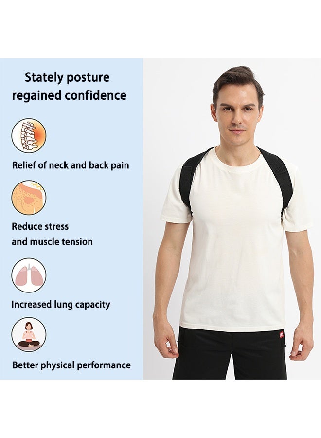 دعامة الظهر لتصحيح الوضعية، دعامة قابلة للتعديل للظهر والكتف، مصحح الوضعية، تخفيف آلام الظهر، دعم الذاكرة العضلية (L) - Image 5