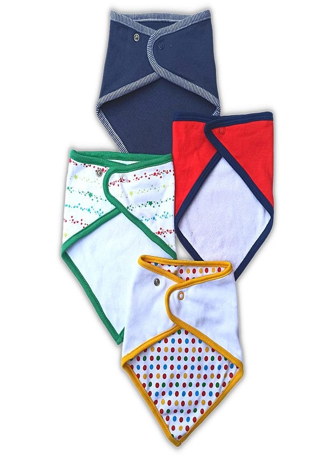 TuddyBuddy Colorful Bandana Drool Bibs for 0-6 Months Baby Boy & Baby Girl, 100% Cotton Double Layer, Adjustable (Pack of 4 Bibs - Bears & Sailor, 0-6 Months) - Image 5