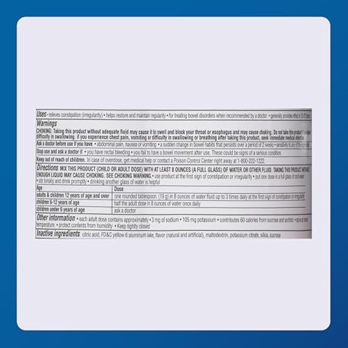 MAJOR Fiber Therapy Methylcellulose Powder - Easy to Mix - No Gritty Texture - Soluble Fiber - Helps Control Regularity - Orange Flavor - 16 Oz (1 Pack) - Image 5