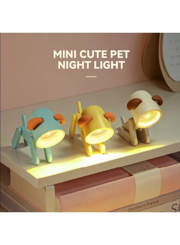 Cute Night Light - Mini LED Lamp with Movable Limbs, Warm Cozy Glow, Portable Battery Powered Desk & Bedside Light - Image 1