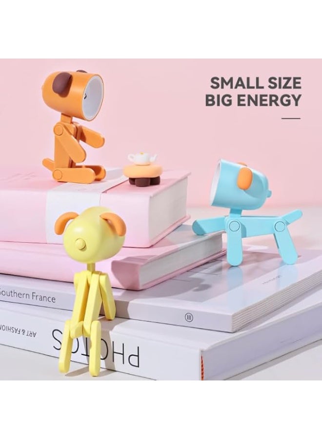 Cute Night Light - Mini LED Lamp with Movable Limbs, Warm Cozy Glow, Portable Battery Powered Desk & Bedside Light - Image 4