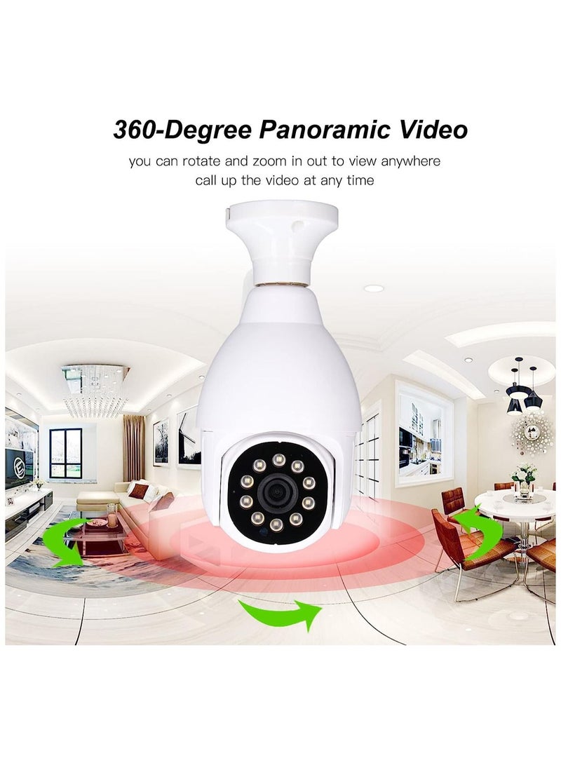 Generic Surveillance Camera, Remote Viewing Motion Tracking Bulb Camera for Indoor - Image 4