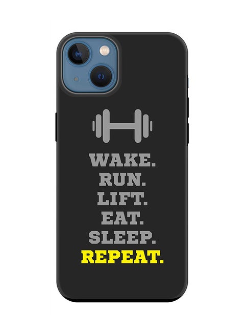 Tough Pro Case for iPhone 15 Plus Dual Layer Hybrid PC TPU Customized Mobile Cover Matte Finish Phone Case - Routine (Grey)