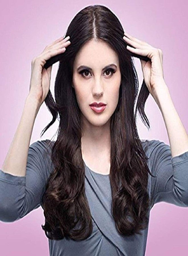 Iyaan Invisible Wire Hair Extensions with Transparent Wire - Medium Brown Pack of 1 - Image 4
