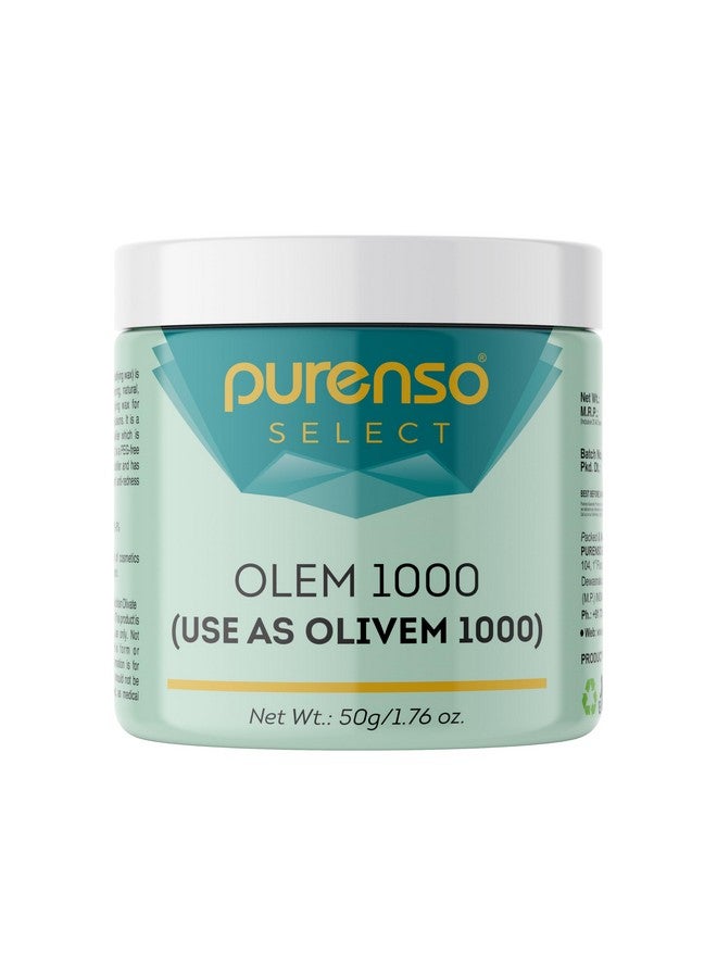 PURENSO Purenso Select - Olivem 1000, 50g | 100% Natural Plant Derived | for Lotion, Cream Making & Cosmetic Formulation | Cosmetic Grade  - Image 1