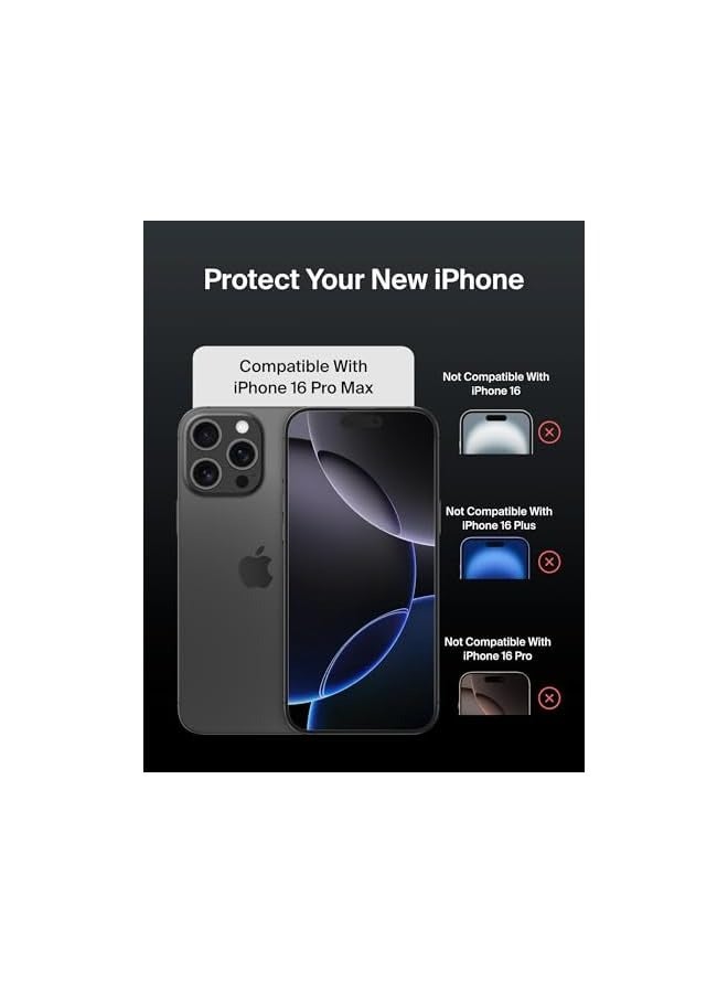 بروماس واقي شاشة الخصوصية ScreenForce InvisiGlass iPhone 16 Pro Max، حماية من الصدمات مقاومة للخدش، صينية سهلة المحاذاة لتطبيق خالٍ من الفقاعات، زجاج معاد تدويره لهاتف iPhone 16 Pro Max - Image 2
